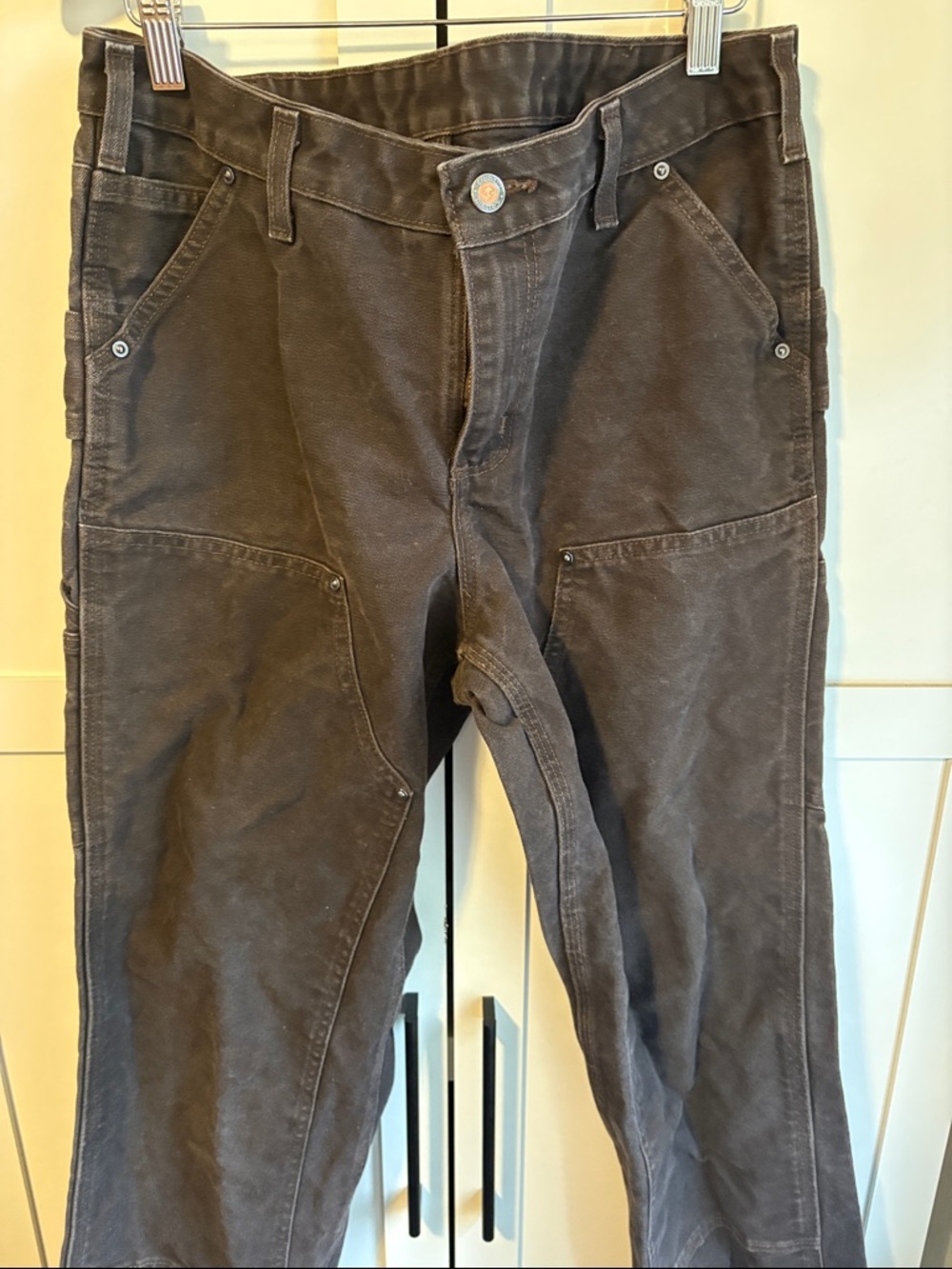 Carhartt Women's Brown Cargo Jeans Size 6 Tall - Picture 4 of 5